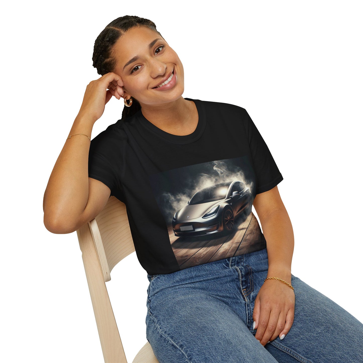 Smoked Out Tesla Model Unisex T-Shirt