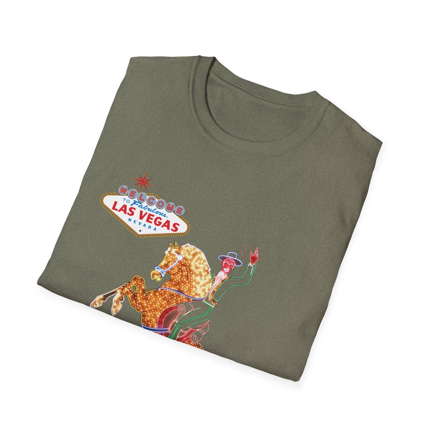 Las Vegas, Las Vegas Boulevard State Scenic Byway, Hacienda Horse and Rider Unisex Softstyle T-Shirt