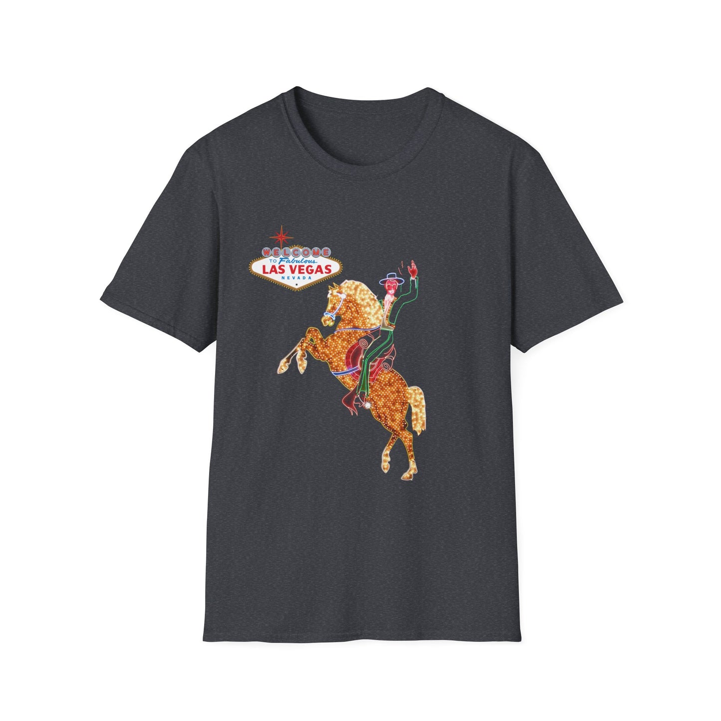 Las Vegas, Las Vegas Boulevard State Scenic Byway, Hacienda Horse and Rider Unisex Softstyle T-Shirt