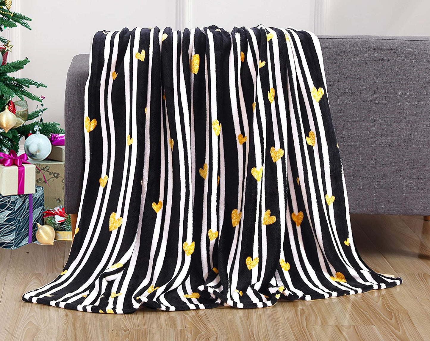 Velvet Touch Ultra Plush St Patricks Day Lucky Spring Green Clover Shamrock Irish Printed Fleece Throw/Blanket-50 X 60Inch, Lucky Plaid Clover