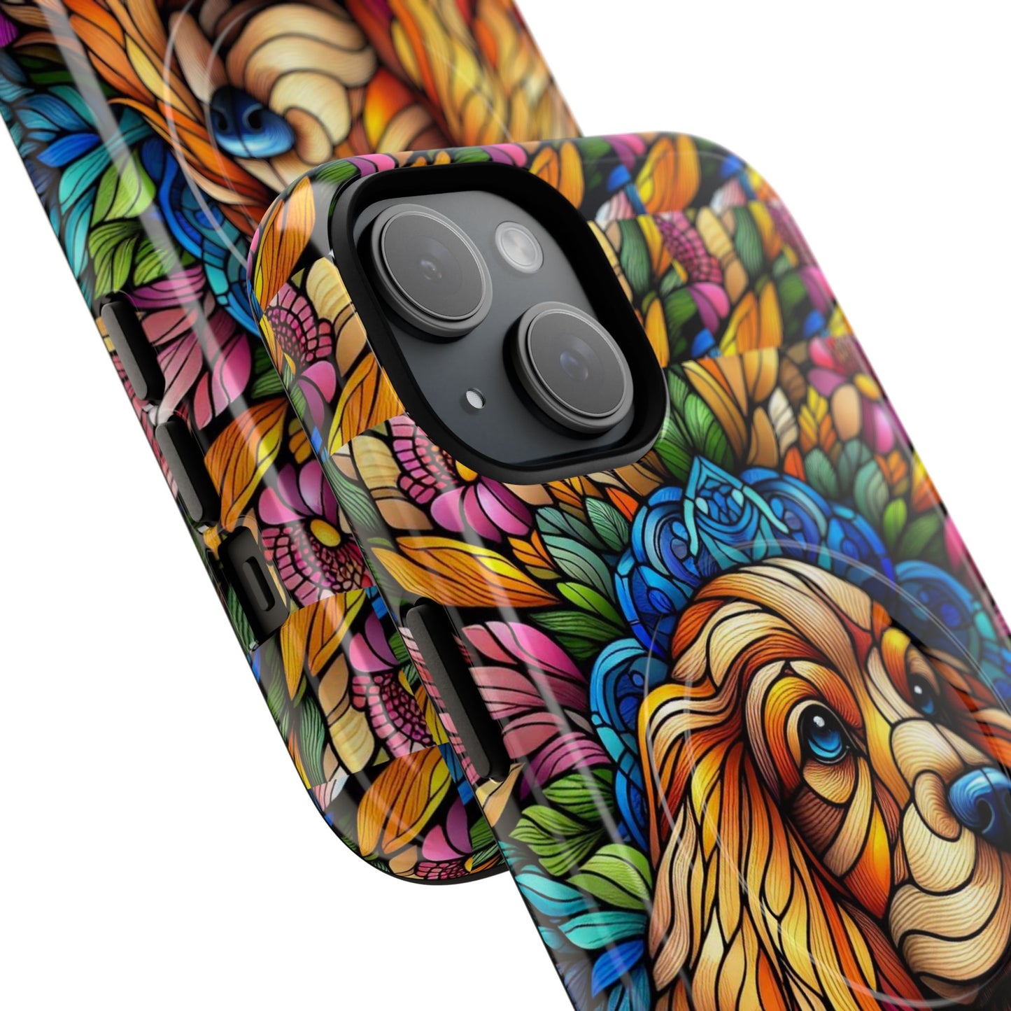 Dog Stained Glass Magnetic Cases