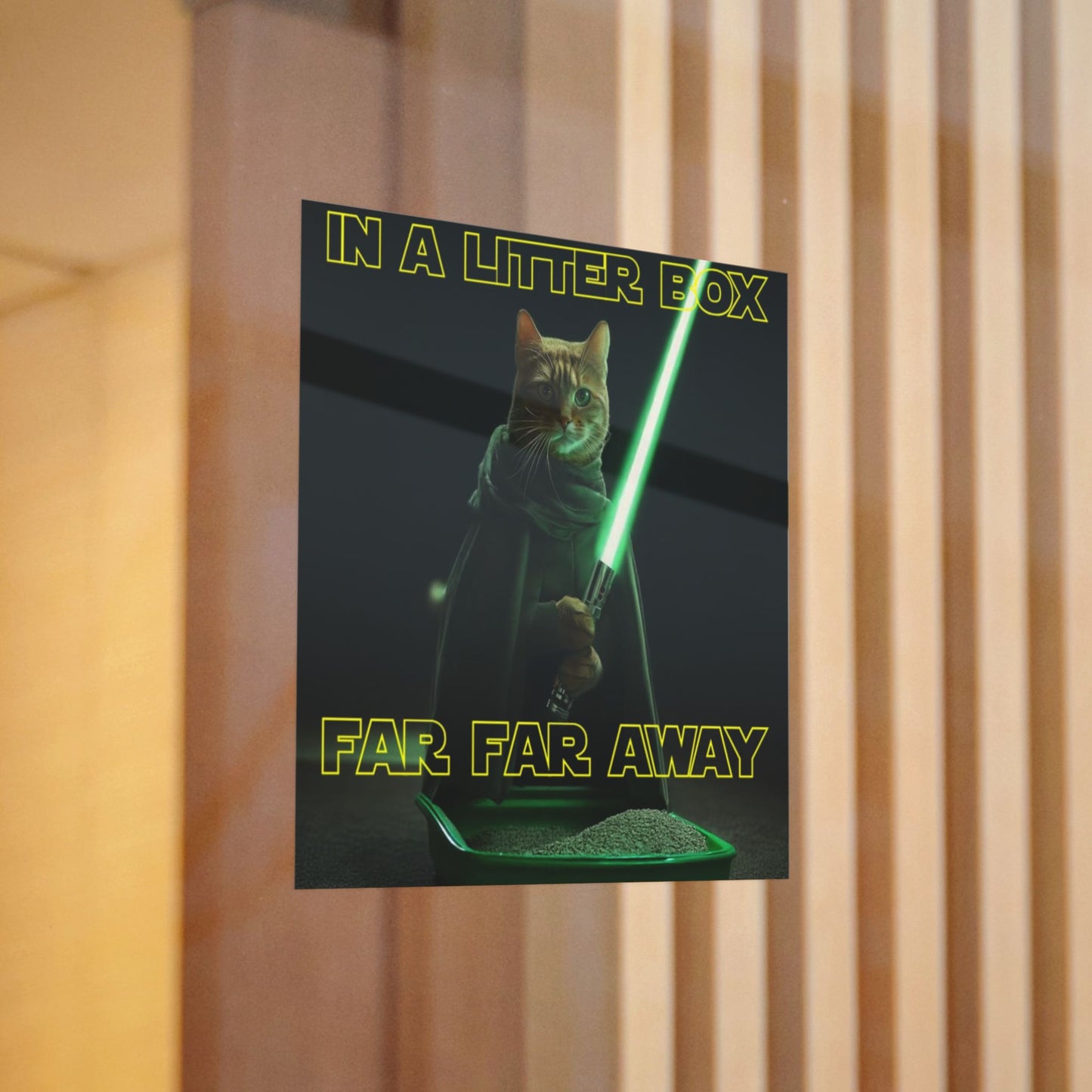 STAR WARS CAT IN A LITTER BOX FAR FAR AWAY Die-Cut Stickers