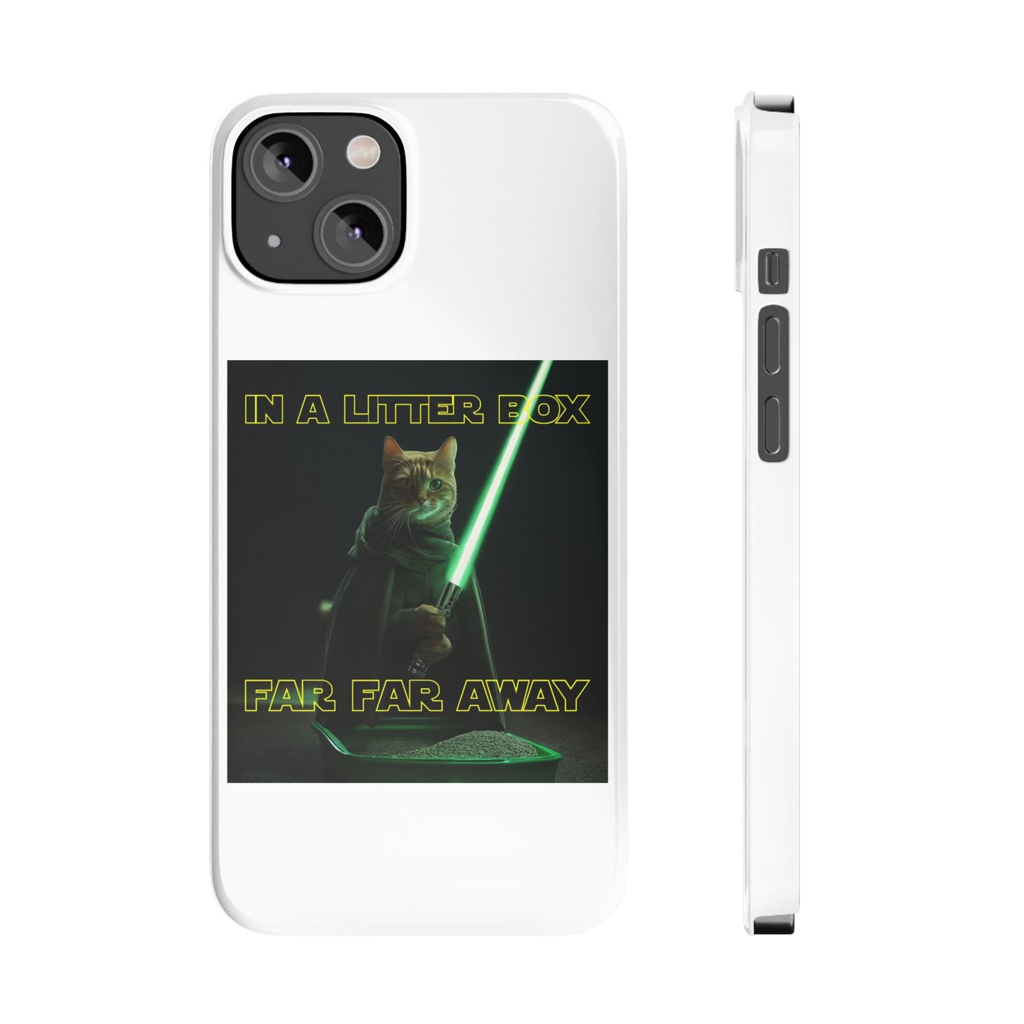 STAR WARS CAT IN A LITTER BOX FAR FAR AWAY  Slim Phone Cases
