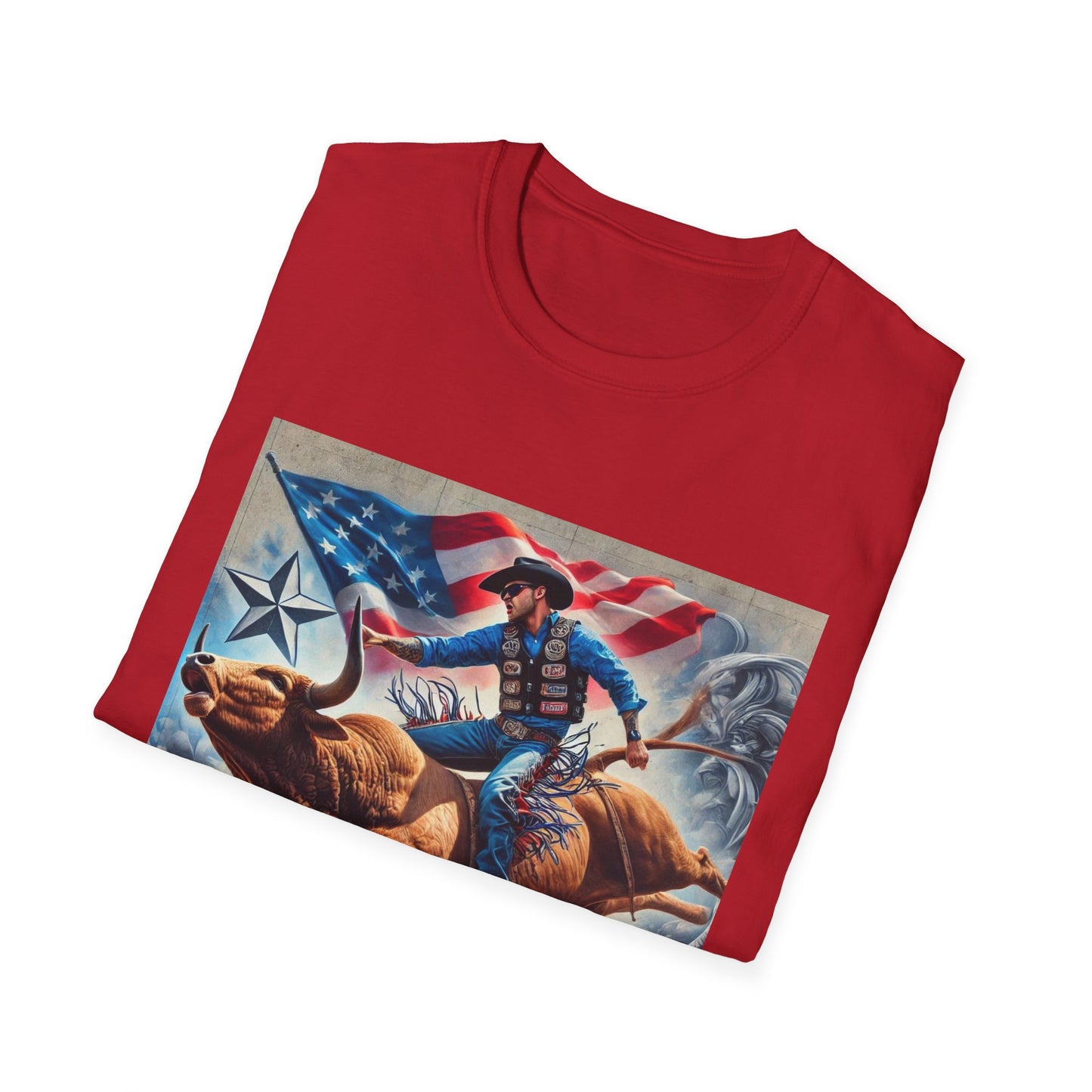 Professional Bull Riders 3D tattoo Unisex Softstyle T-Shirt