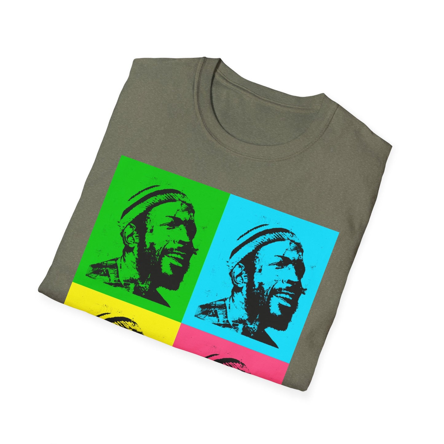 Marvin Gaye Abstract Paintings Andy Warhol Style Pop Art Unisex Soft style T-Shirt