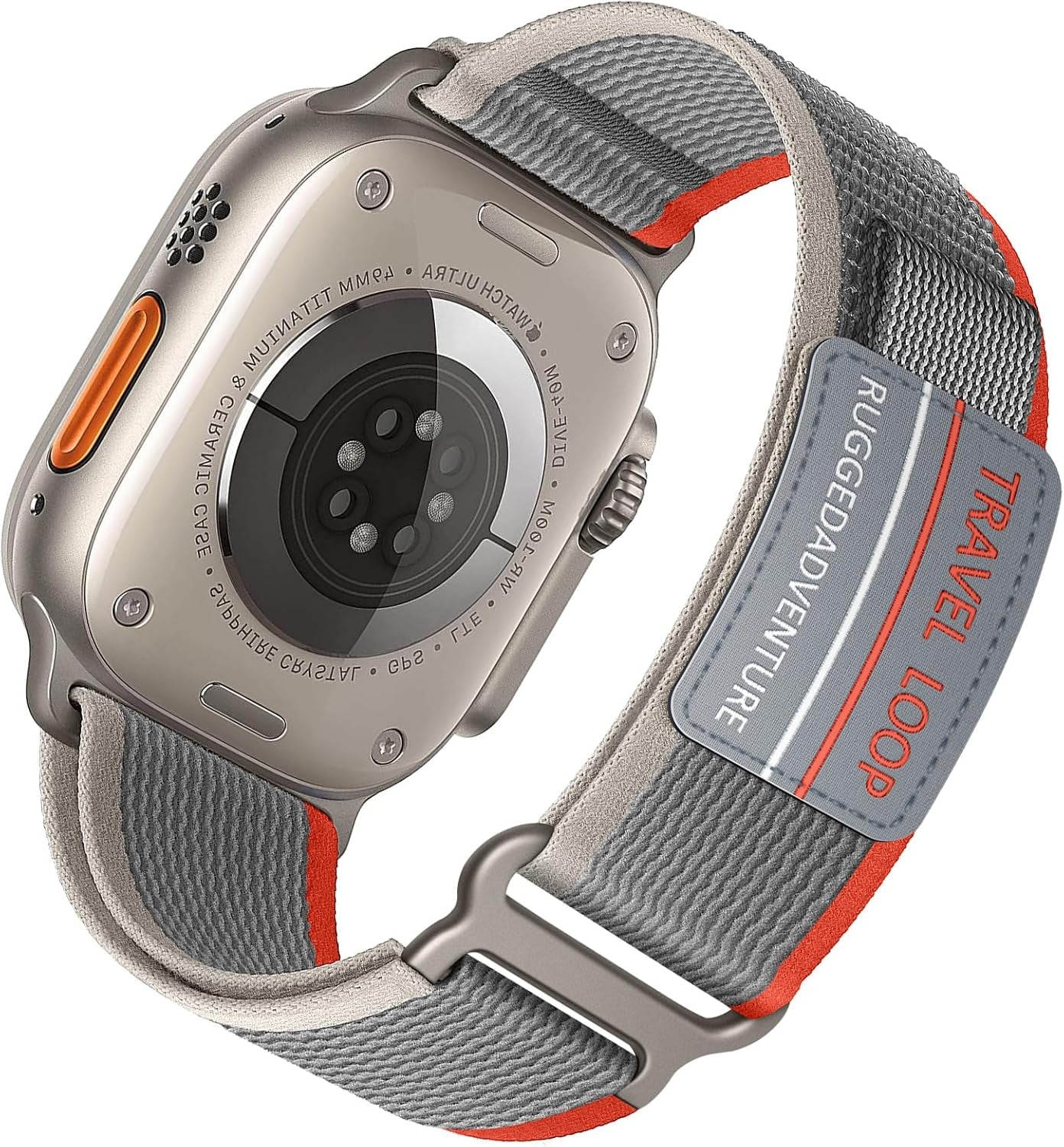 Trail Loop Nylon Band - Compatible with Apple Watch Ultra 2 Band 49Mm 46Mm 45Mm 44Mm 42Mm 41Mm 40Mm 38Mm Men Women,Rugged Braided Elastic Weave Sport Strap for Iwatch Ultra Series 10/9/8/7/6/SE/5/4/3