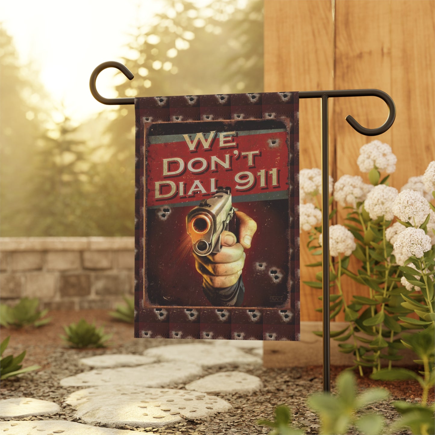 Garden Banner - WE DON'T DIAL 911