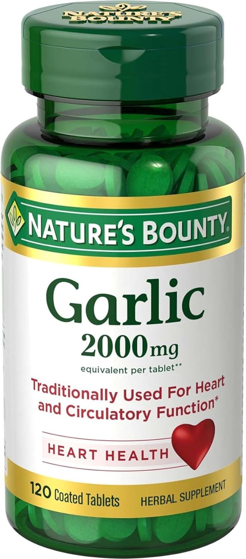 Garlic Tablets, Heart Health, 2000 Mg, Order Free Coated Tablets, 120 Ct TLBH