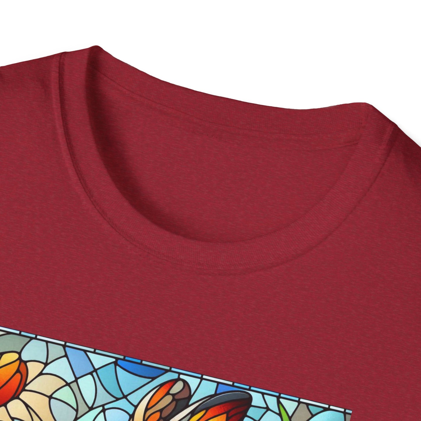 Dutch Rabbit Animal Stained Glass DesignUnisex Softstyle T-Shirt