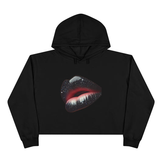GALAXY LIPS GLOSSY Crop Hoodie