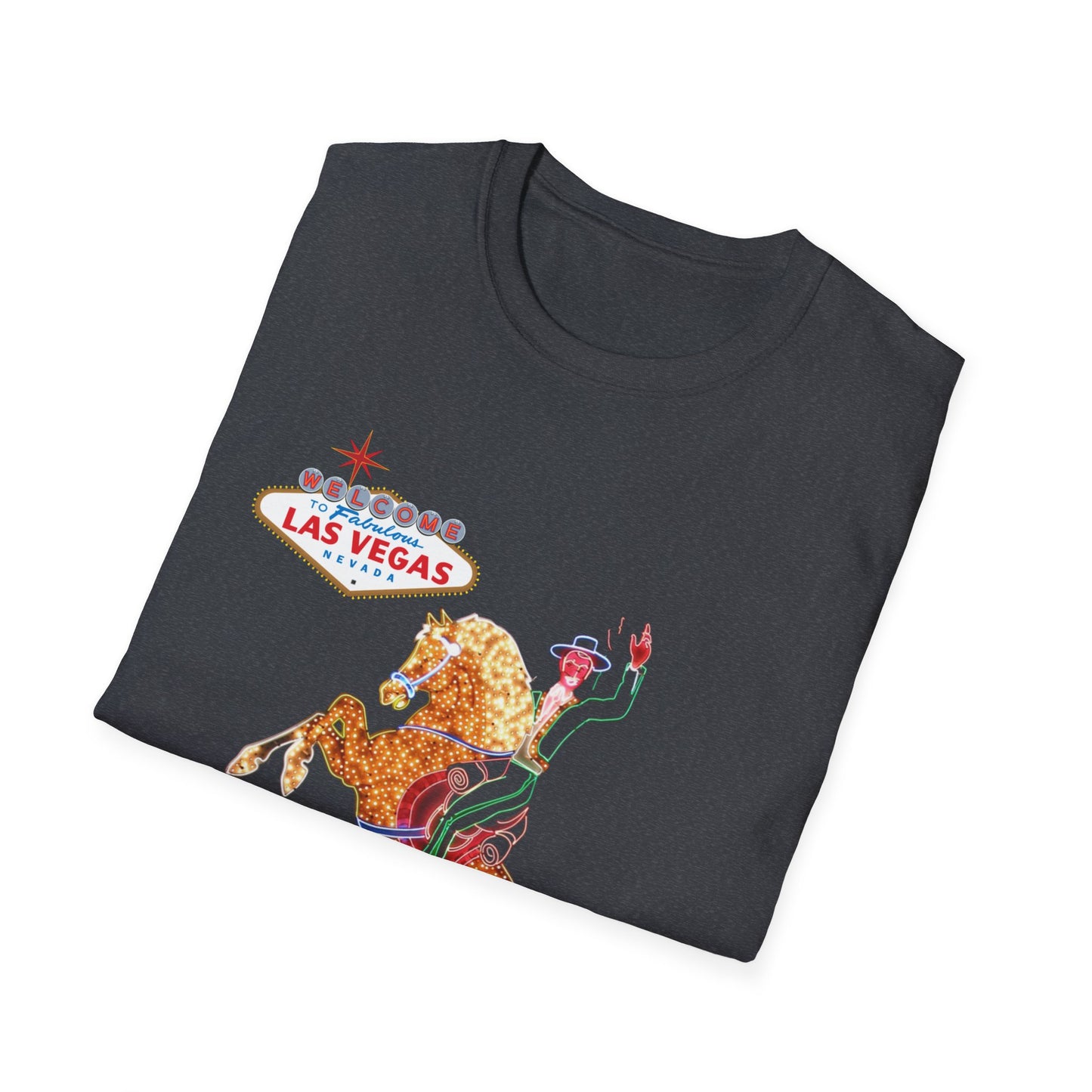 Las Vegas, Las Vegas Boulevard State Scenic Byway, Hacienda Horse and Rider Unisex Softstyle T-Shirt