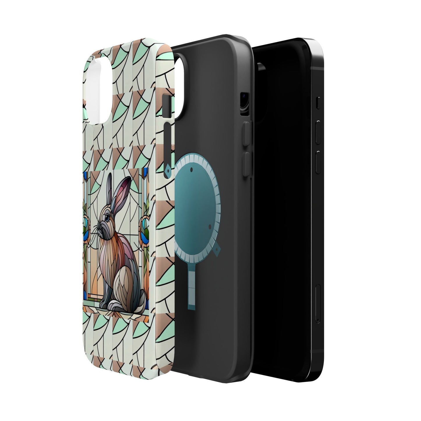 Flemish Giant Rabbit Animal Stained Glass Design Magnetic Tough Cases