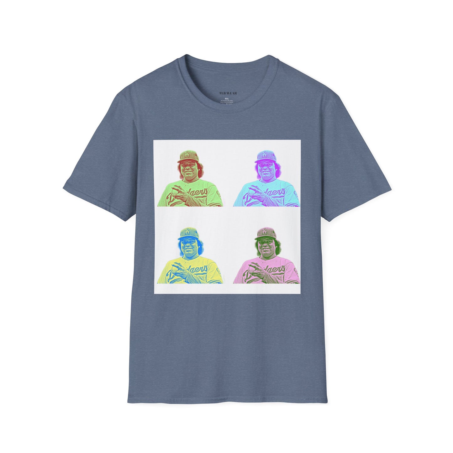 Fernando Valenzuela Dodgers Andy Warhol Style Pop Art Unisex Softstyle T-Shirt