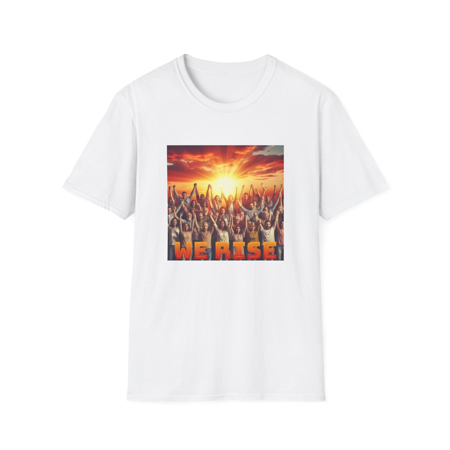 We Rise Motivational Unisex Softstyle T-Shirt