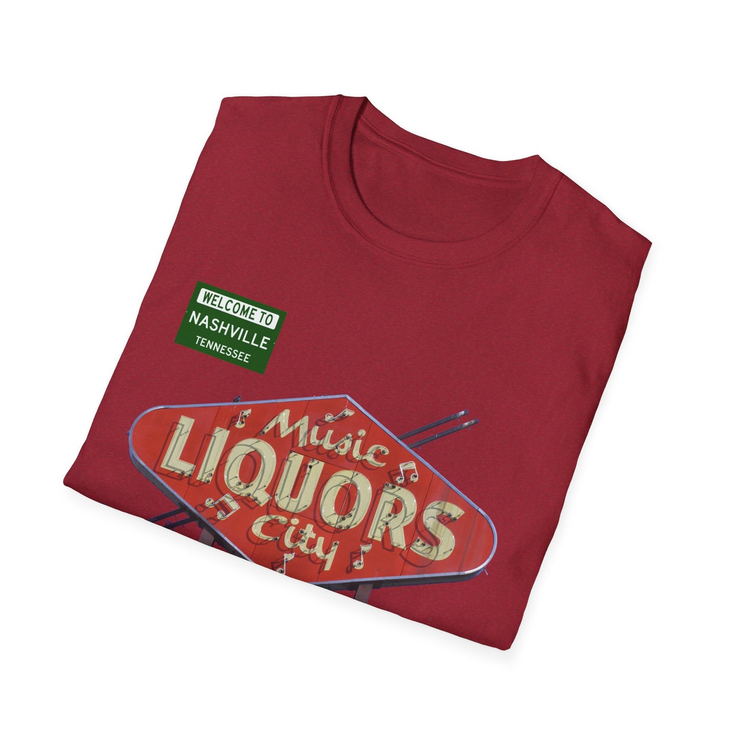 RETRO VINTAGE Music City Liquors [gone] Nashville, TN Unisex Softstyle T-Shirt