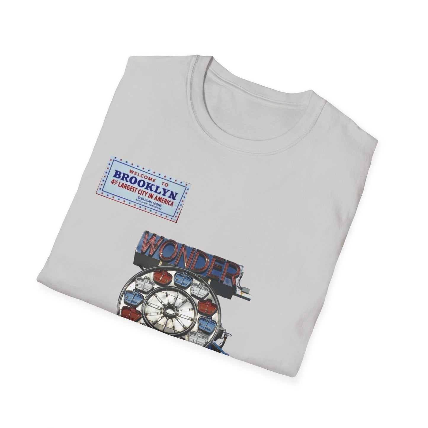 RETRO VINTAGE Wonder Wheel Brooklyn, NY Unisex Softstyle T-Shirt