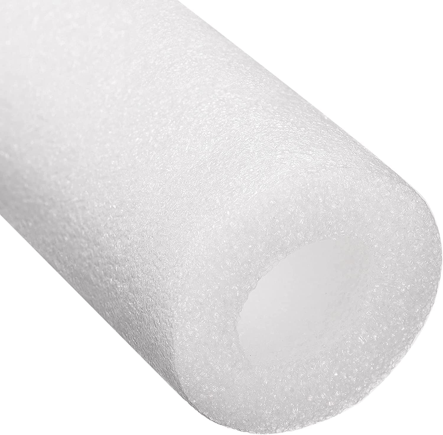 Foam Tube Pipe Insulation Freeze Protection Cover 3.28 Ft Length 0.98In ID 1.77In OD Pipe Insulation Kits White 8 Pack