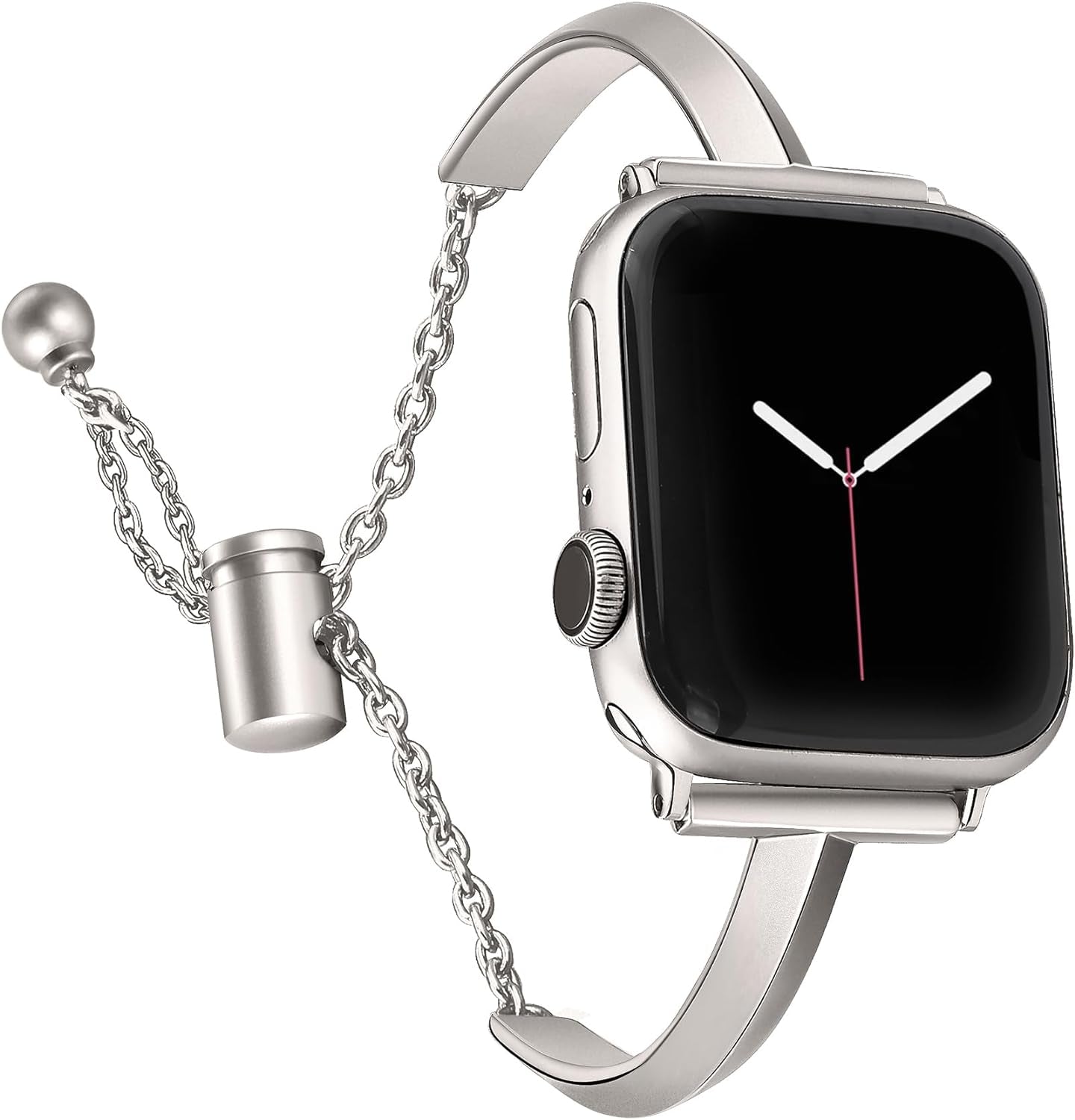 Stainless Steel Band Compatible with Apple Watch Band 38Mm 40Mm 41Mm 42Mm 44Mm 45Mm Iwatch SE Series 9 8 7 6 5 4 3 2 1, Slim Versatile Bangle Bracelet for Women