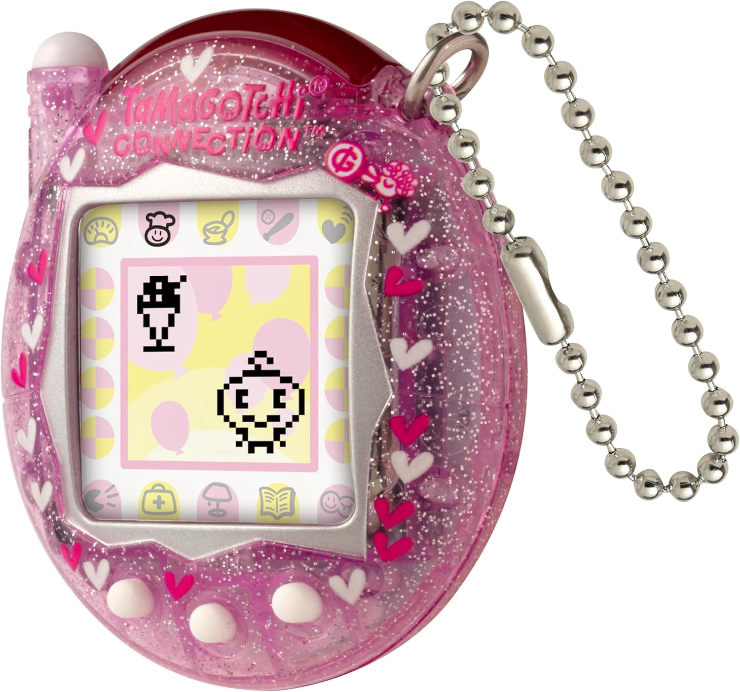 Bandai Connection Digital Pet Pink Glitter Shell Virtual Pet Electronic Toy with Infra-Red Connection for Shared Fun | Kids Toys for Girls and Boys Are Great Japanese Gifts BanUK