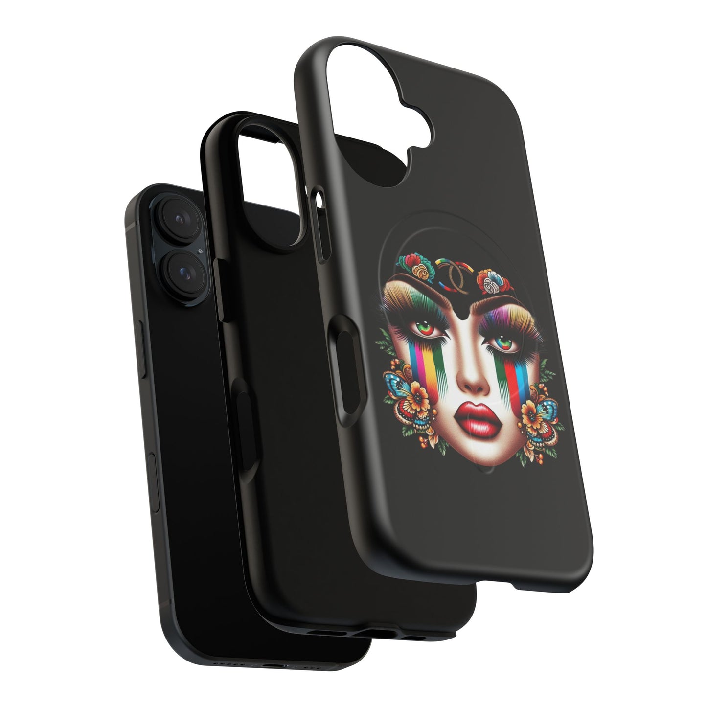 Gucci Inspired Artistic Tough Magnetic Phone Case - Vibrant Lady Design
