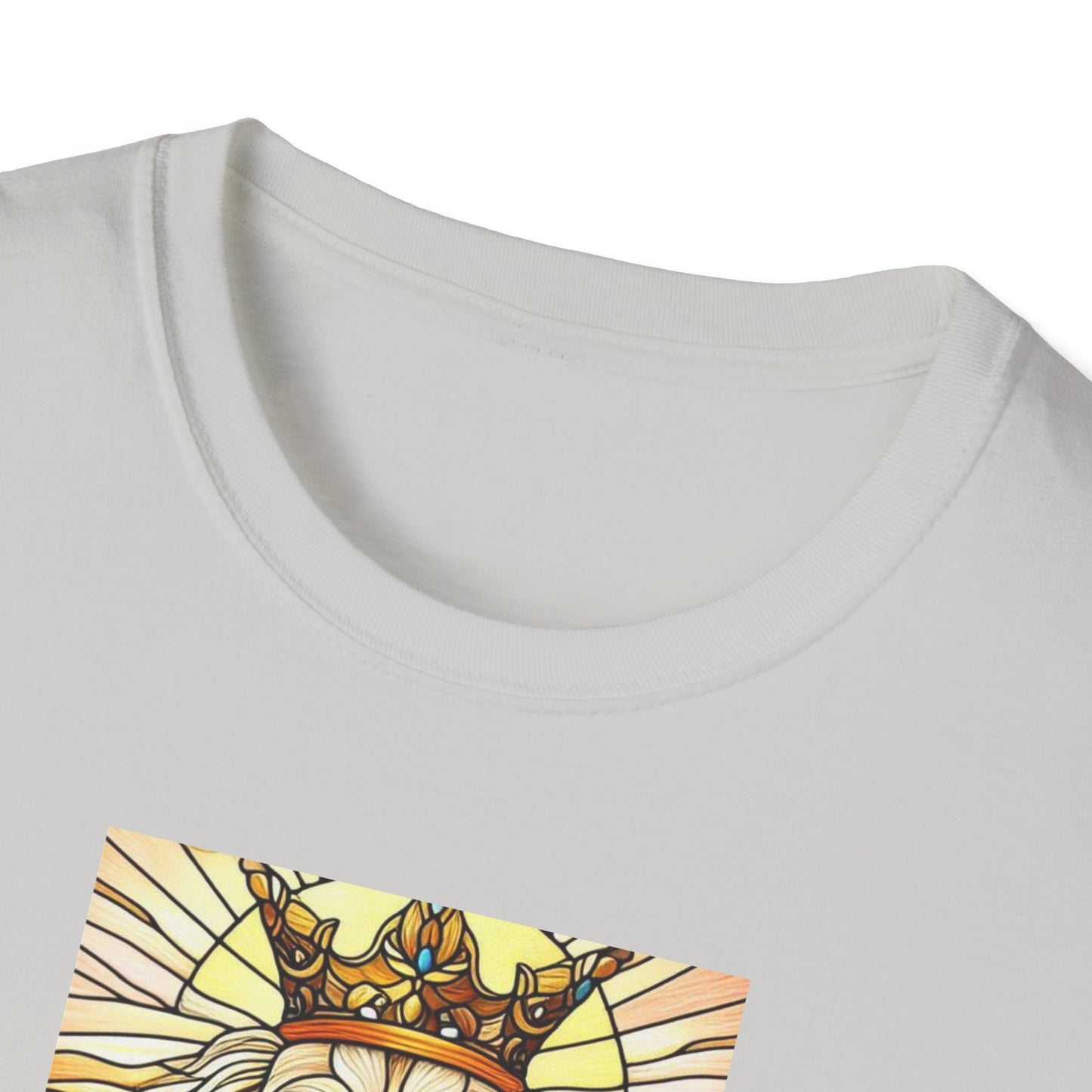 Golden Retriever Animal Stained Glass Design Unisex Softstyle T-Shirt