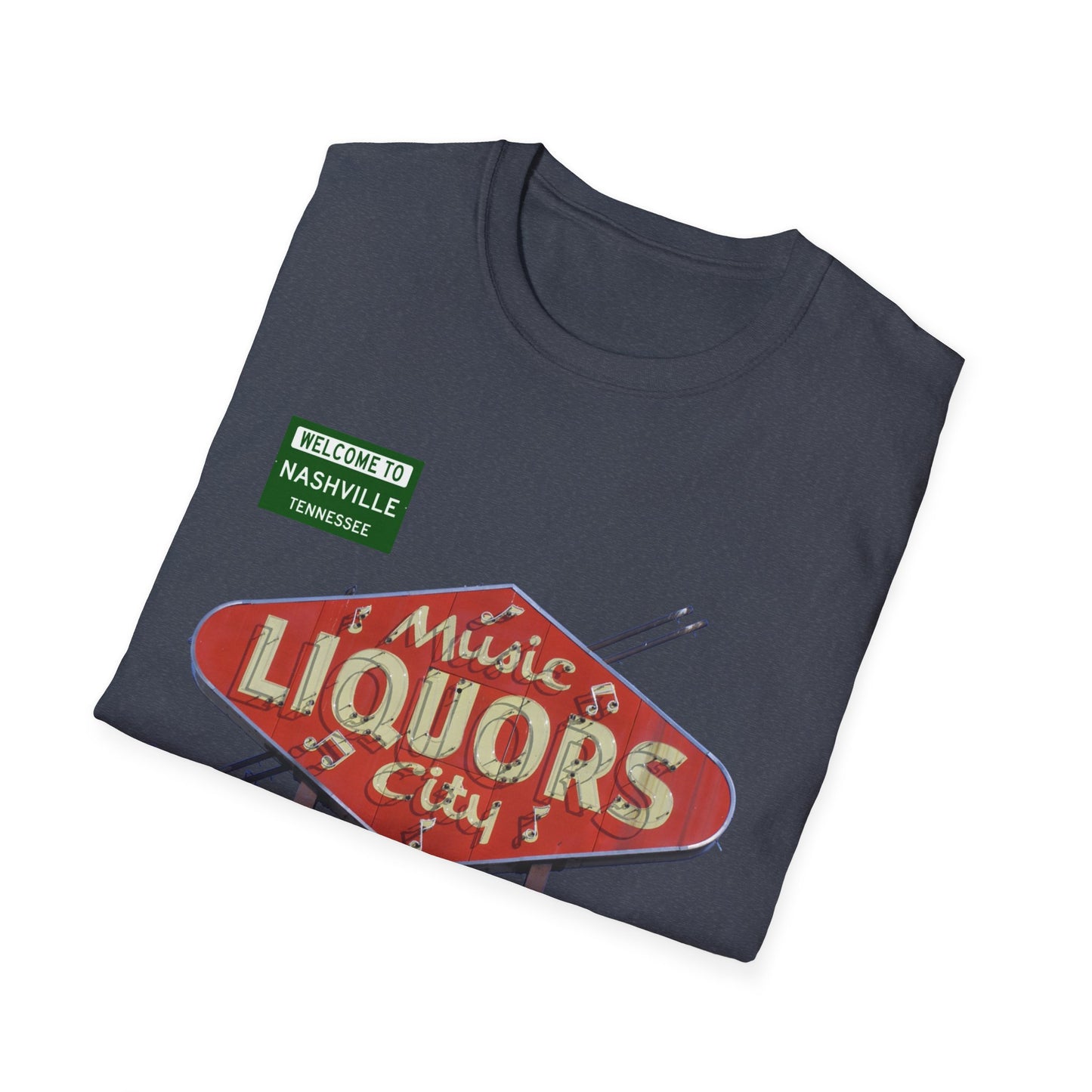 RETRO VINTAGE Music City Liquors [gone] Nashville, TN Unisex Softstyle T-Shirt