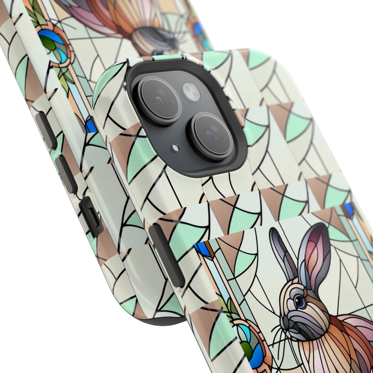 Flemish Giant Rabbit Animal Stained Glass Design Magnetic Tough Cases