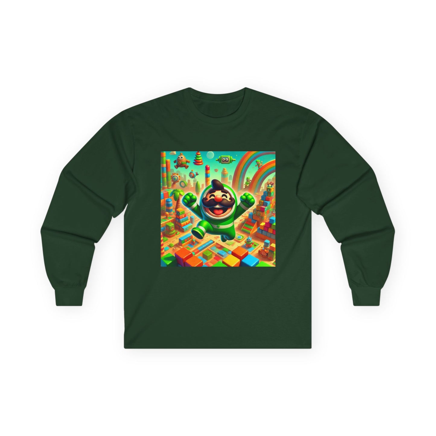 Luigi video game character Unisex Ultra Cotton Long Sleeve Tee Unisex Ultra Cotton Long Sleeve Tee