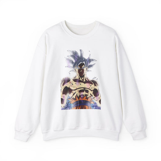 Dragon Ball Super Goku Crewneck Sweatshirt - Ultra Power White Hair Design