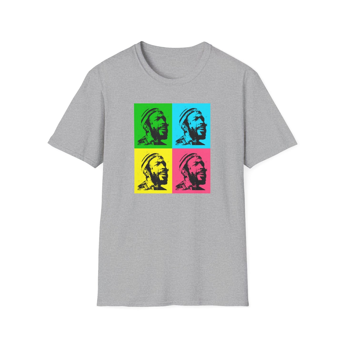 Marvin Gaye Abstract Paintings Andy Warhol Style Pop Art Unisex Soft style T-Shirt