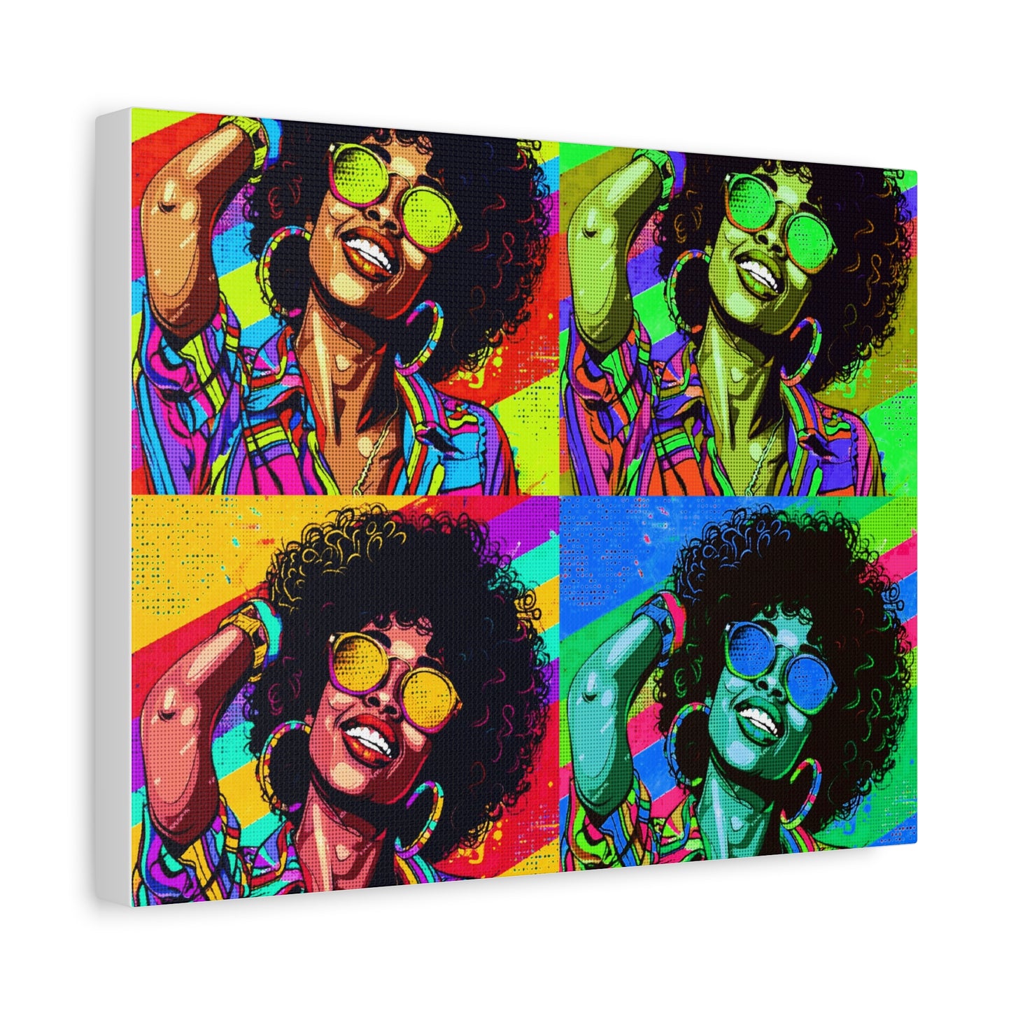 BLACK BEAUTY COLORFULL ANDY WARHOL STYLE Matte Canvas, Stretched, 1.25"