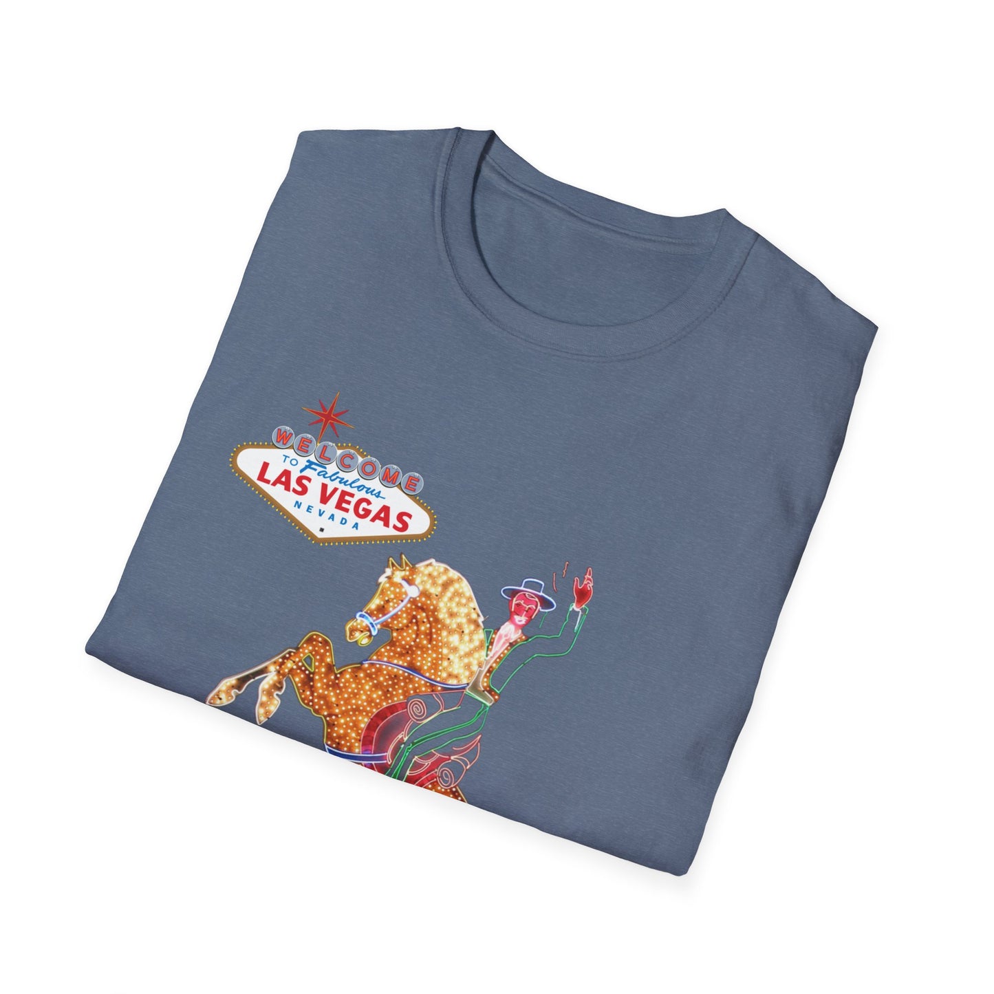Las Vegas, Las Vegas Boulevard State Scenic Byway, Hacienda Horse and Rider Unisex Softstyle T-Shirt