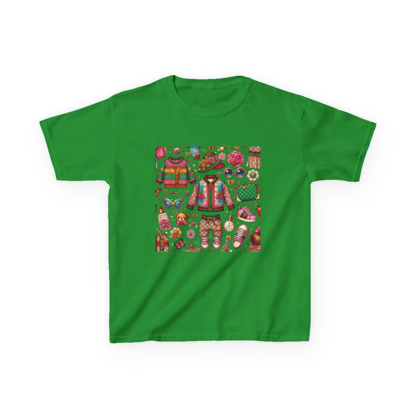 Whimsical Gucci-Inspired Kids' Tee with Fun Patterns for Playful Days