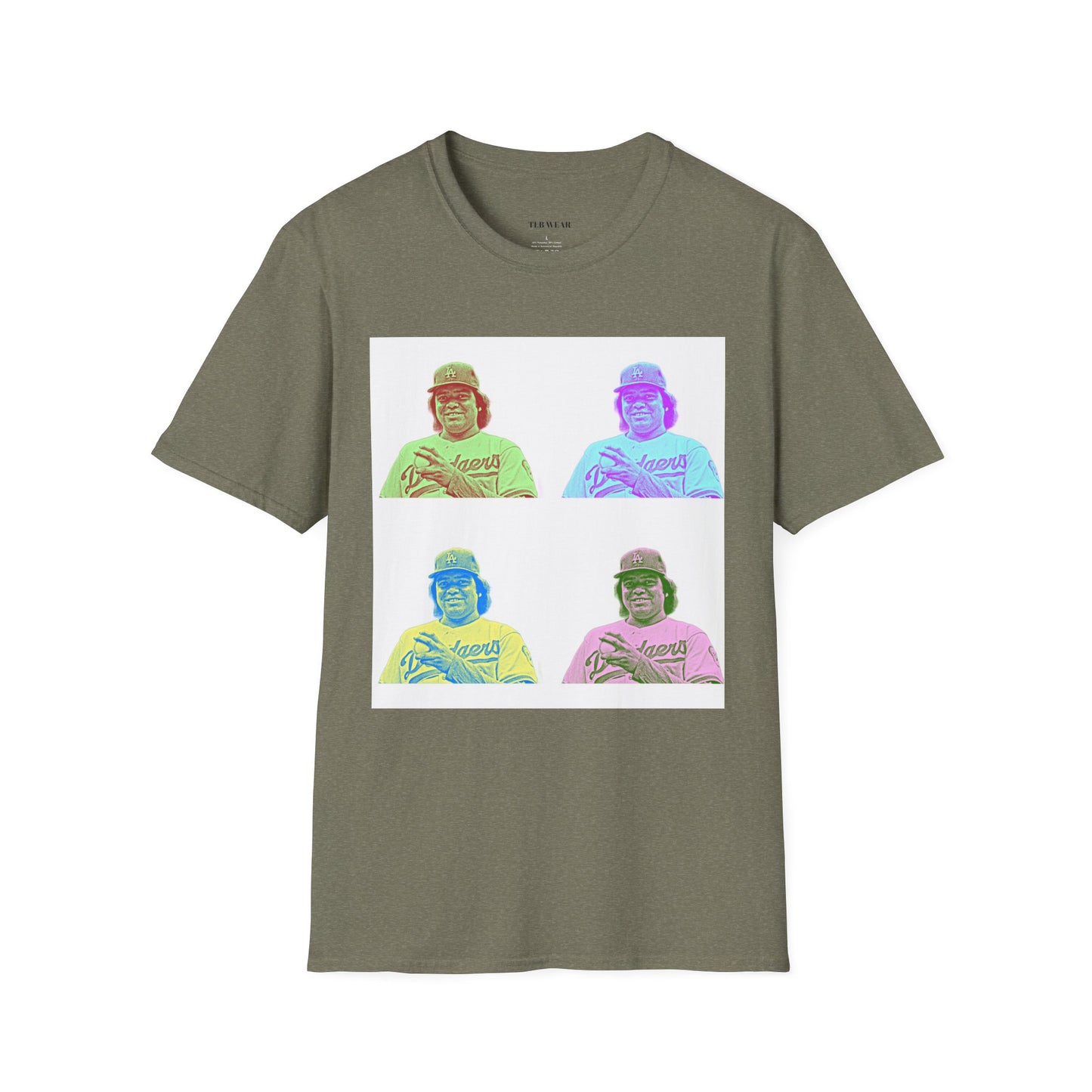 Fernando Valenzuela Dodgers Andy Warhol Style Pop Art Unisex Softstyle T-Shirt