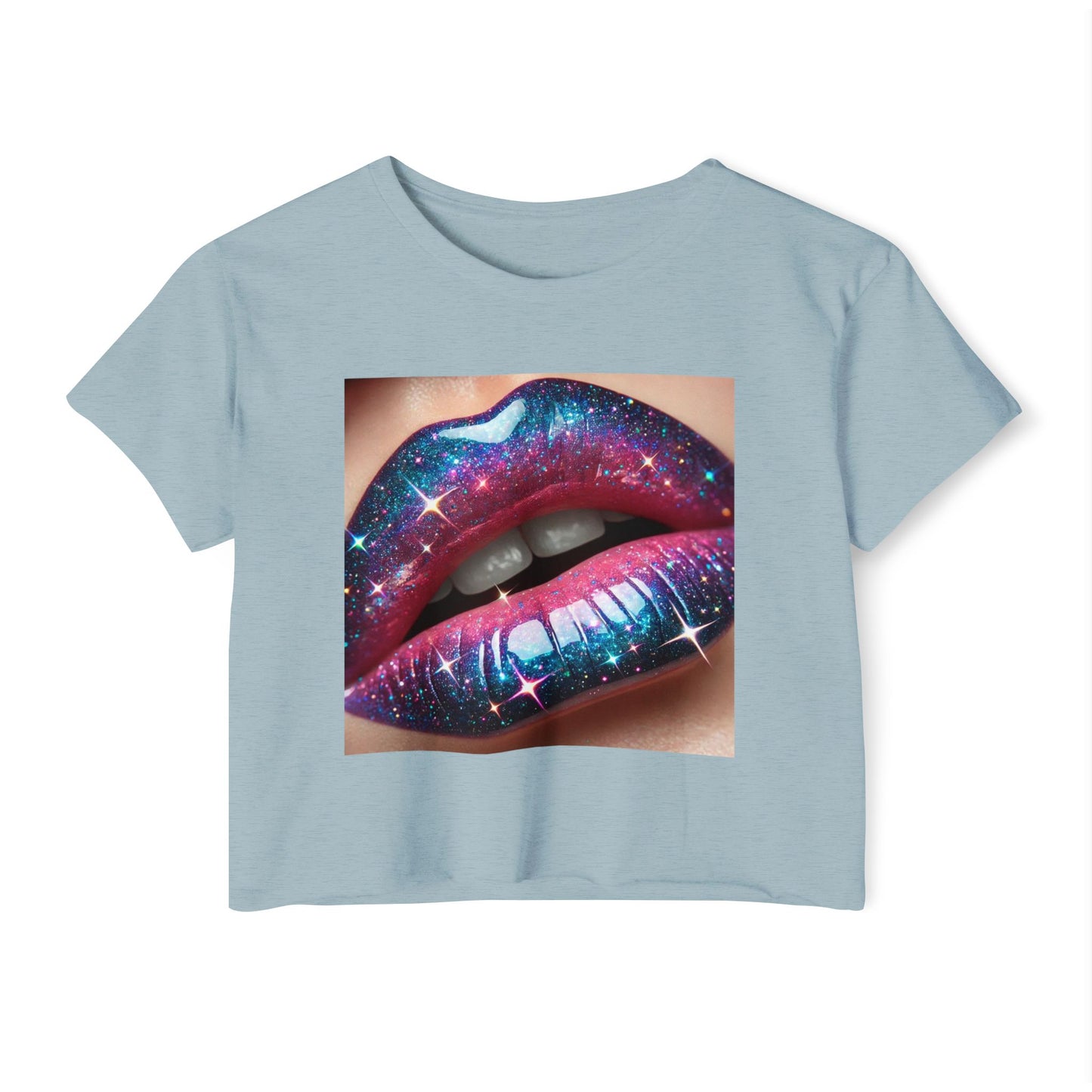 GALAXY LIP GLOSS Women's Festival Crop Top