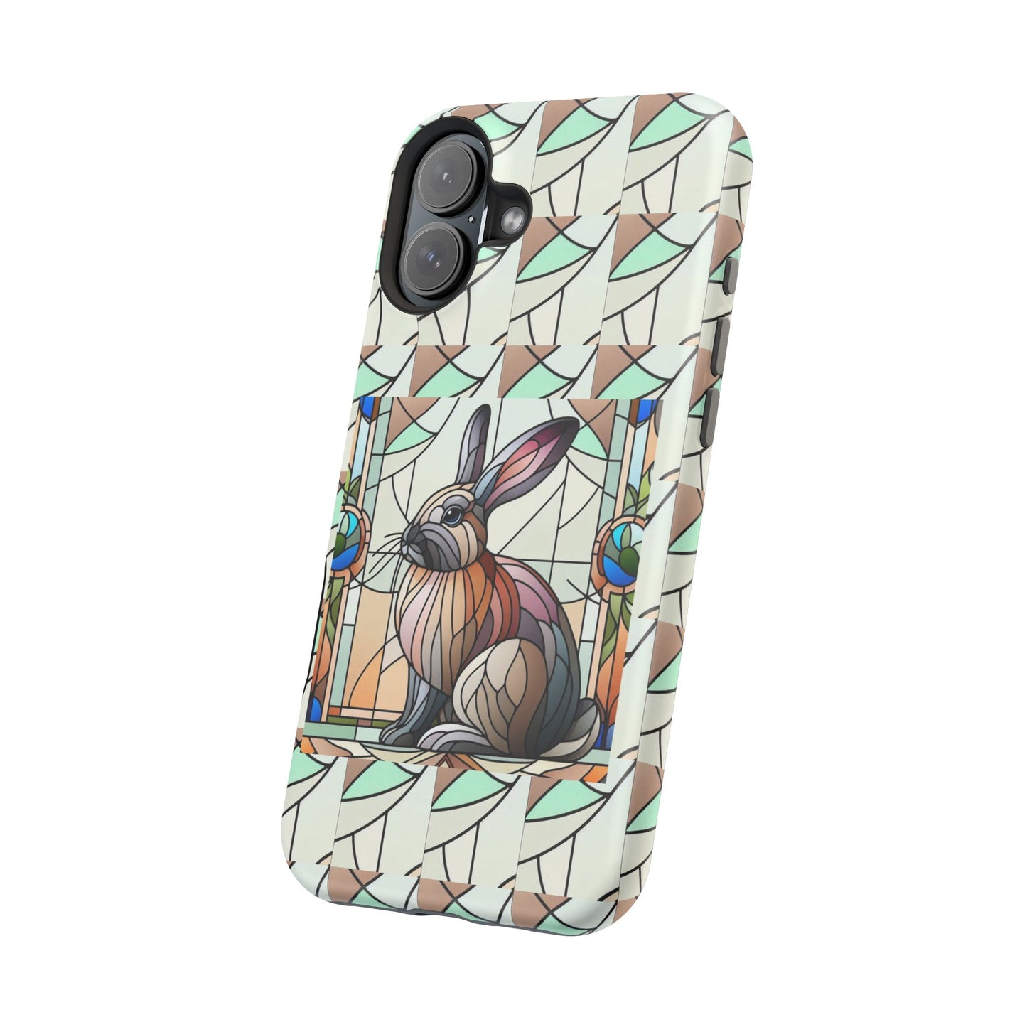 Flemish Giant Rabbit Animal Stained Glass Design Magnetic Tough Cases