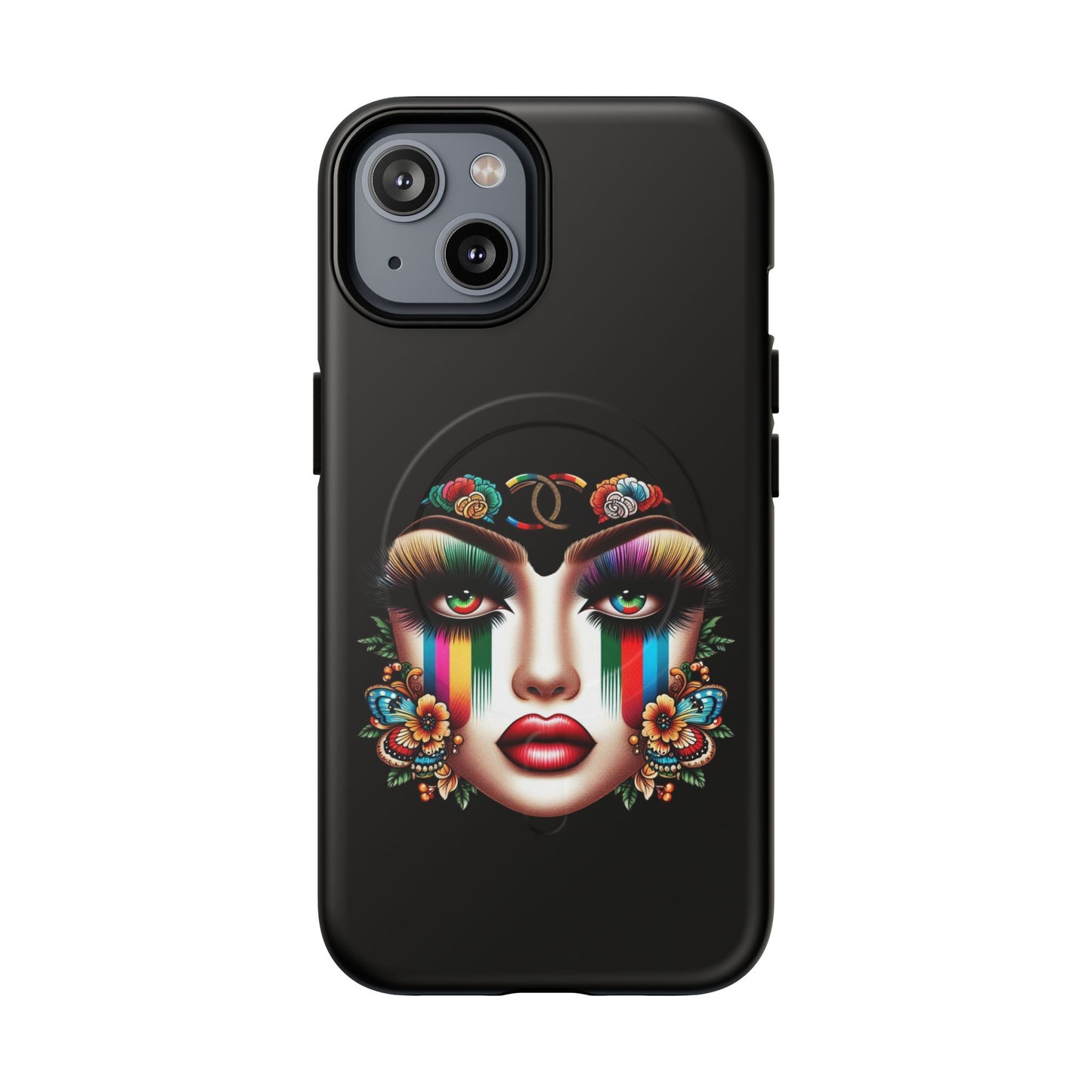 Gucci Inspired Artistic Tough Magnetic Phone Case - Vibrant Lady Design