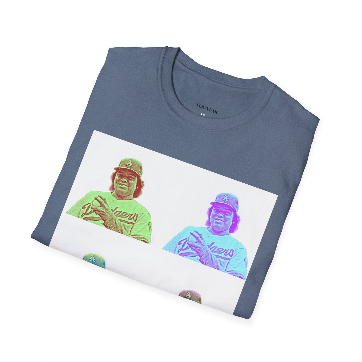 Fernando Valenzuela Dodgers Andy Warhol Style Pop Art Unisex Softstyle T-Shirt