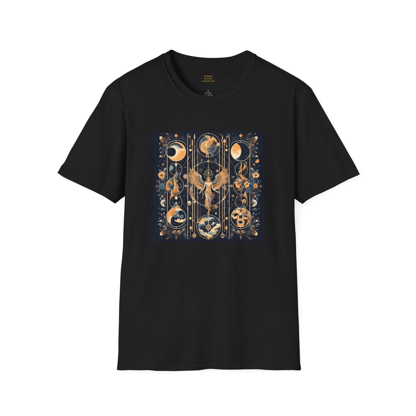 Celestial tarot design By Erik B. Unisex Softstyle T-Shirt