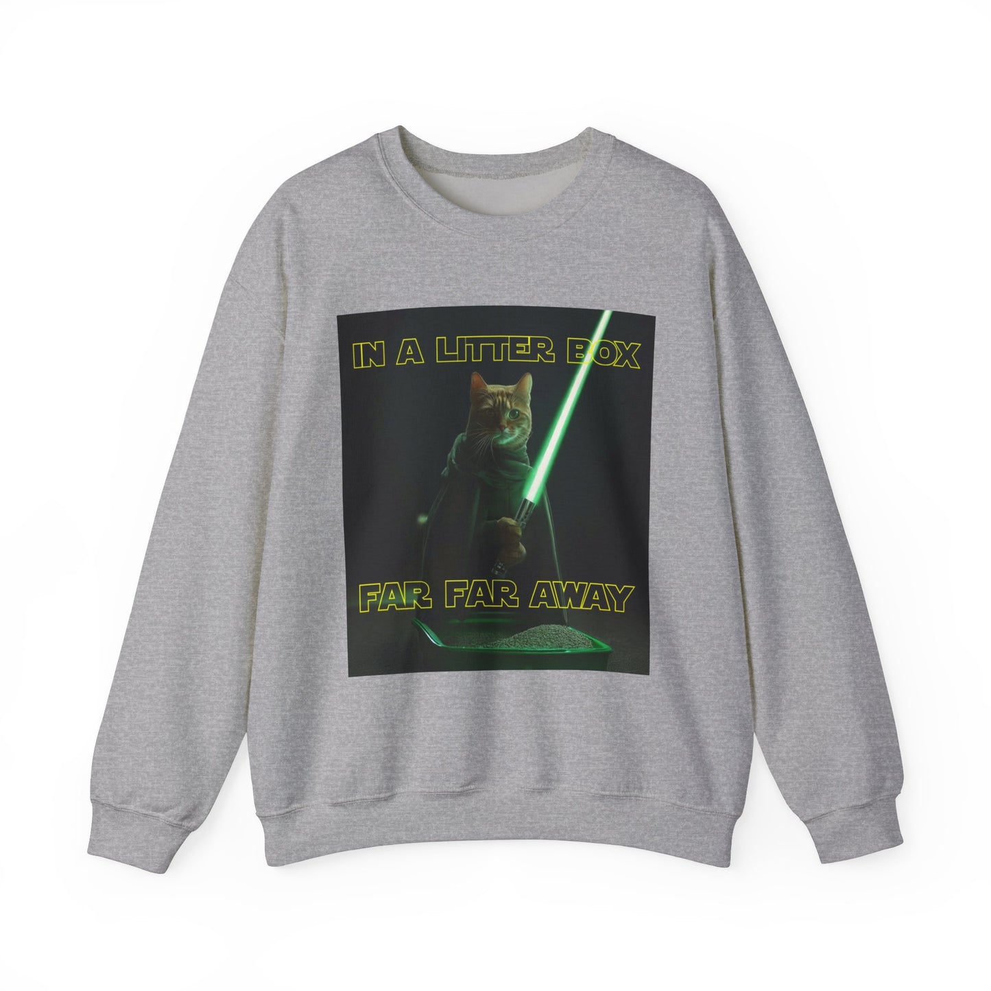 STAR WARS Cat in a Litter Box Unisex Heavy Blend™ Crewneck Sweatshirt