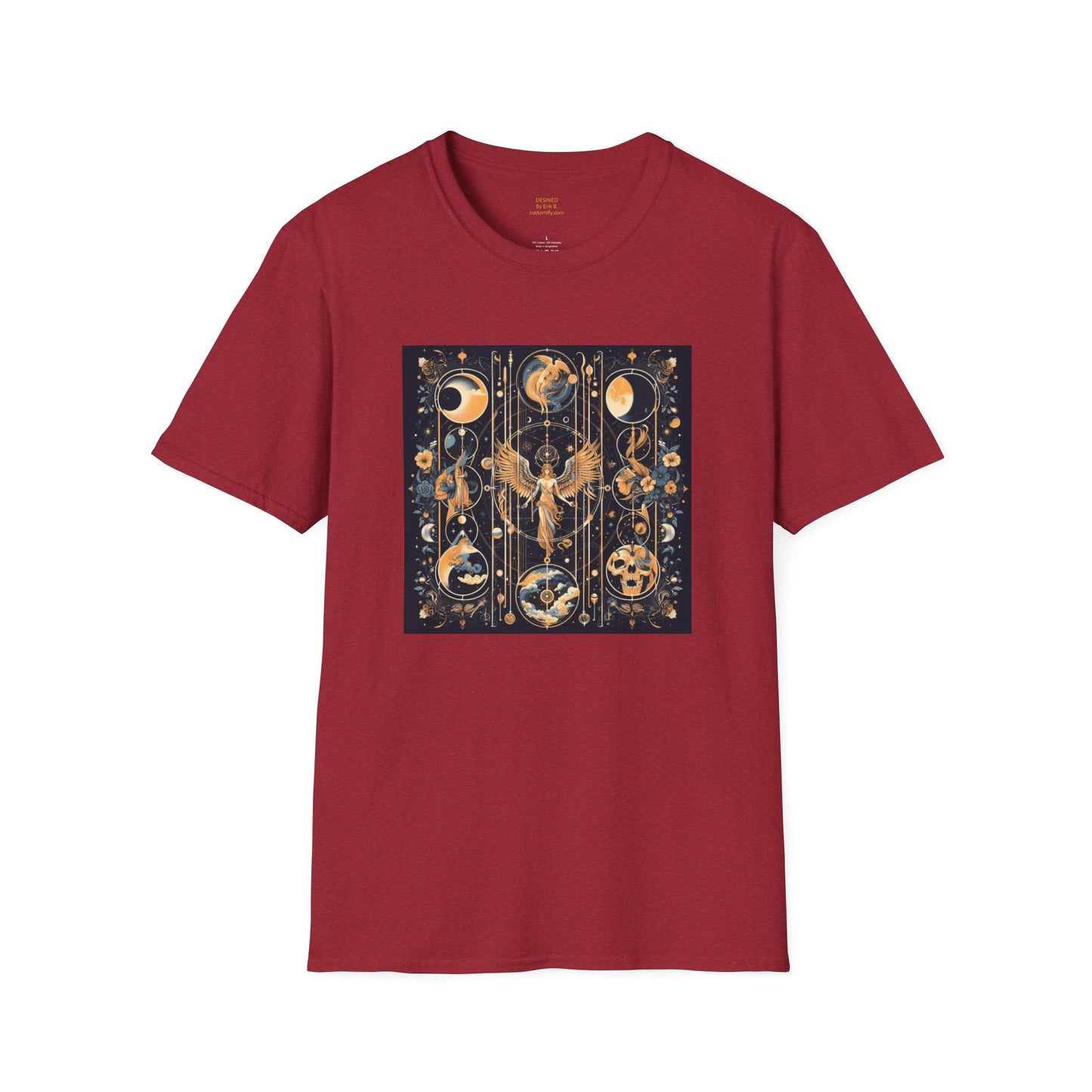 Celestial tarot design By Erik B. Unisex Softstyle T-Shirt