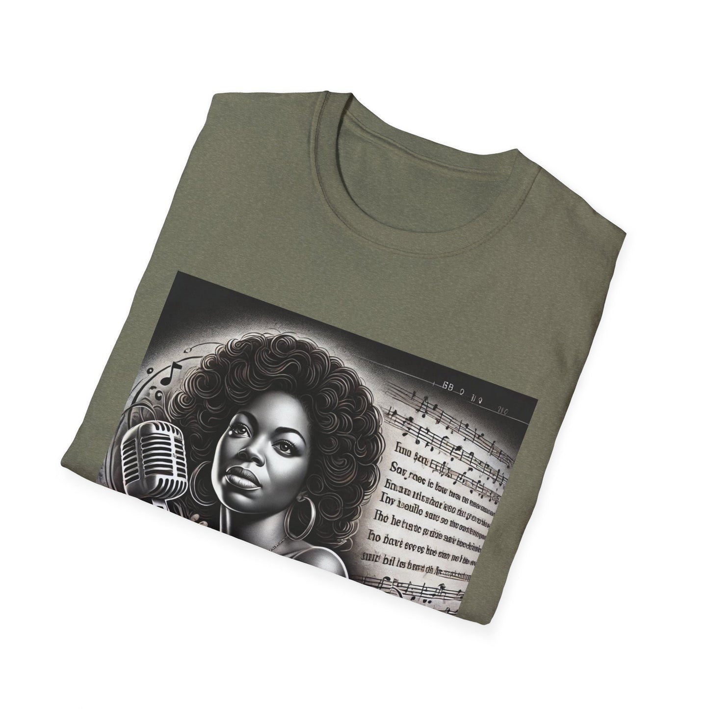 Angie Stone Retro Music Lover Unisex Softstyle T-Shirt - Afrocentric Design