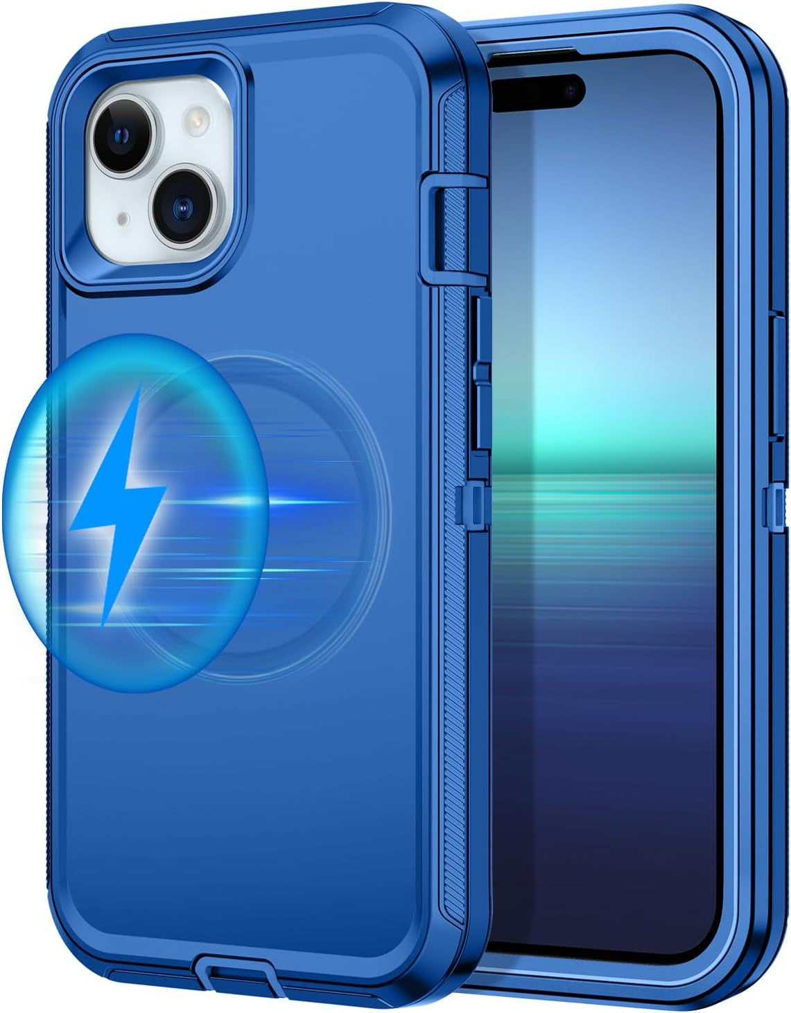 For Iphone 16E Case [Compatible with Magsafe] Shockproof 3-Layer Full Body Protection [Without Screen Protector] Rugged Heavy Duty Cover Case for Apple Iphone 16E 6.1",Turquoise