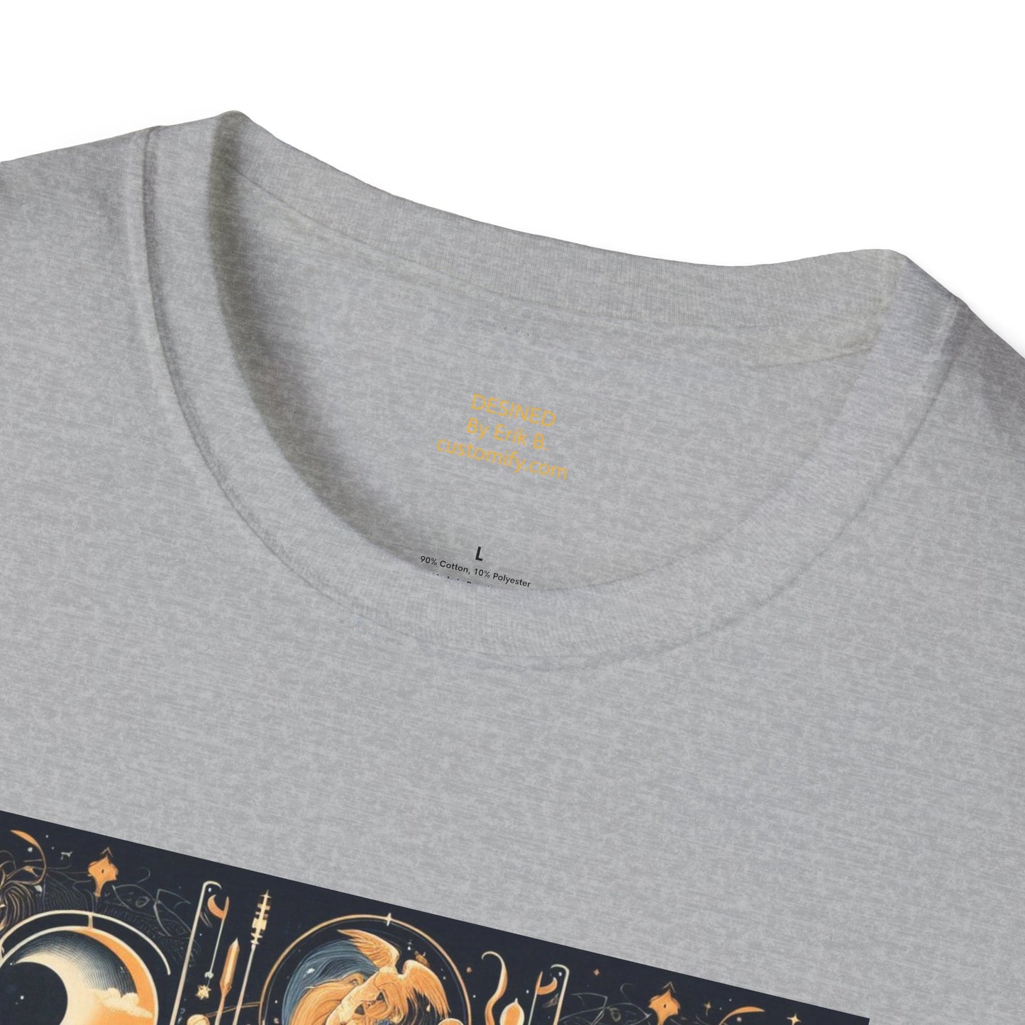 Celestial tarot design By Erik B. Unisex Softstyle T-Shirt