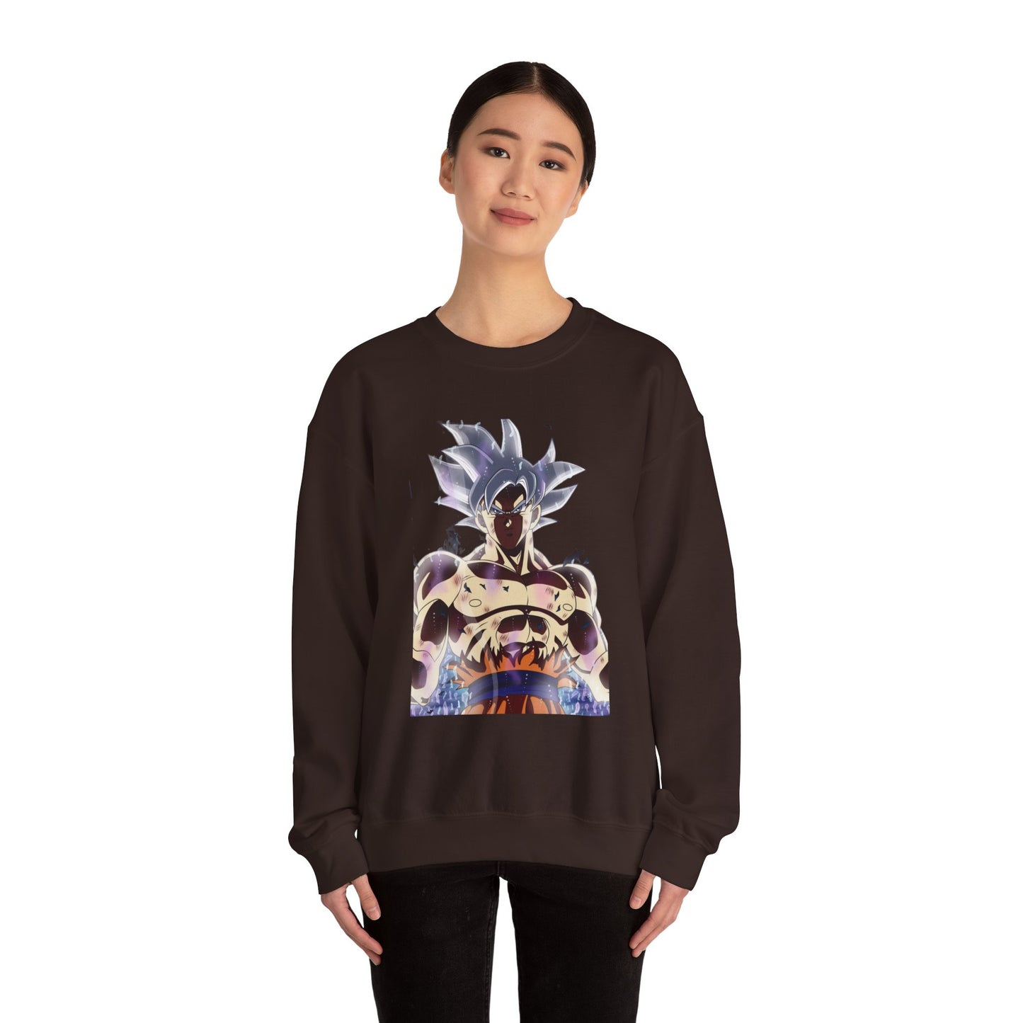 Dragon Ball Super Goku Crewneck Sweatshirt - Ultra Power White Hair Design