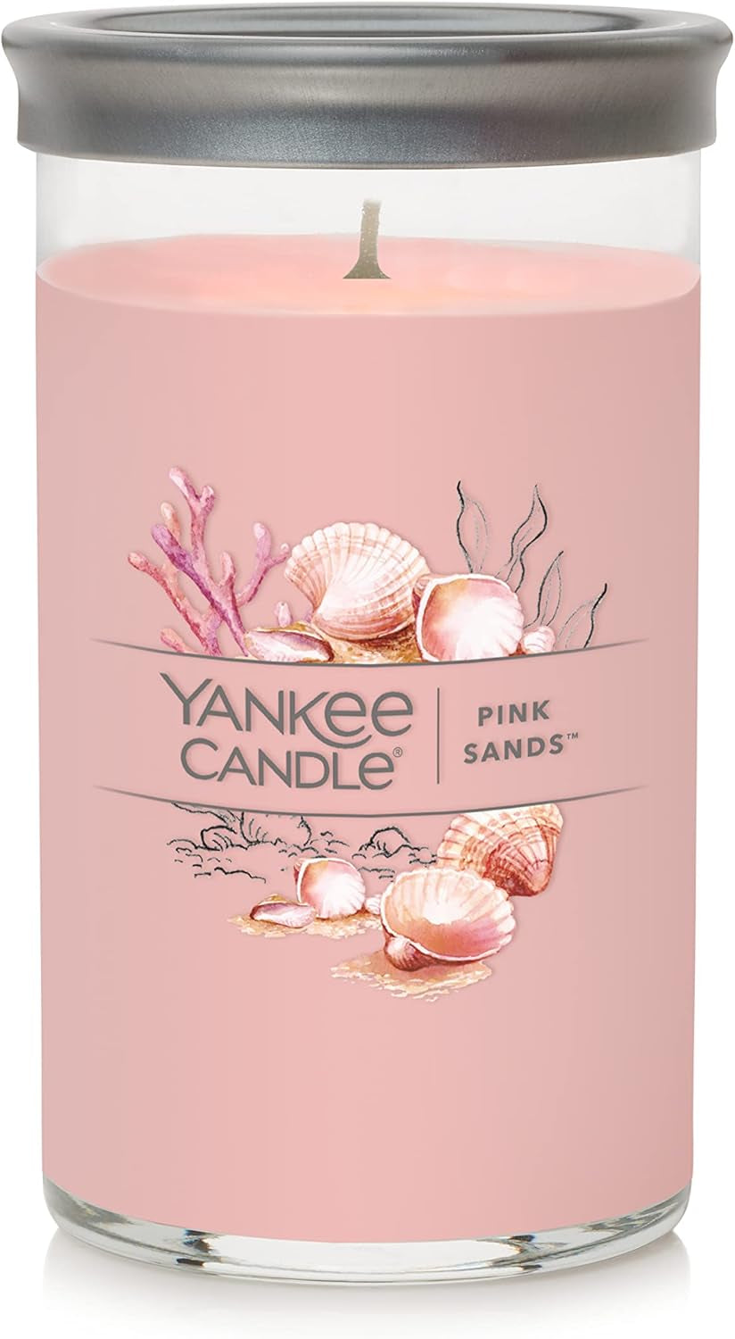 Pink Sands Scented, Classic 22Oz Large Jar Single Wick Candle, over 110 Hours of Burn Time, Perfect for Creating Relaxing Atmosphere