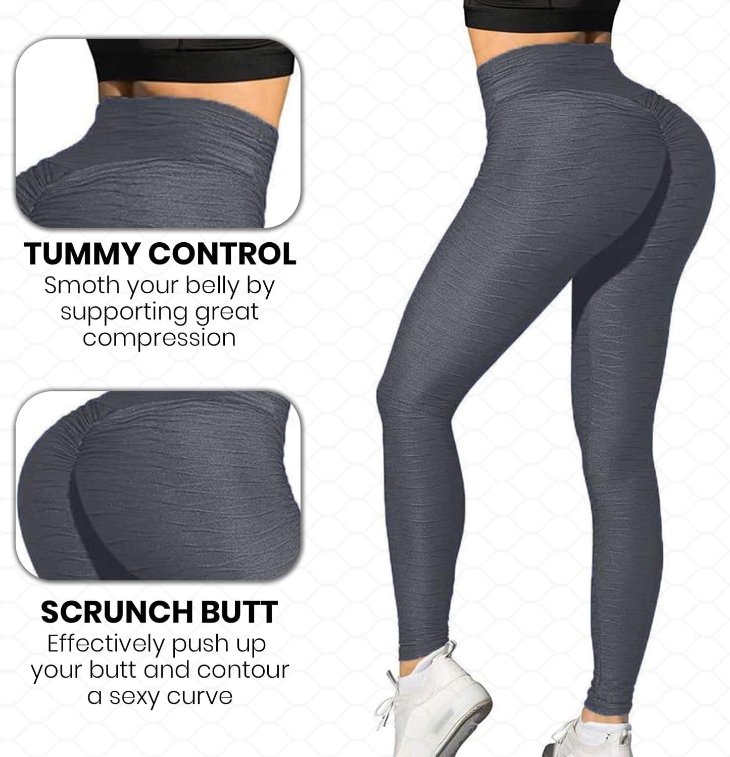 Butt Lifting Workout Tummy Control Leggings for Women Tiktok High Waisted Yoga Pants Scrunch Gym Booty Tights