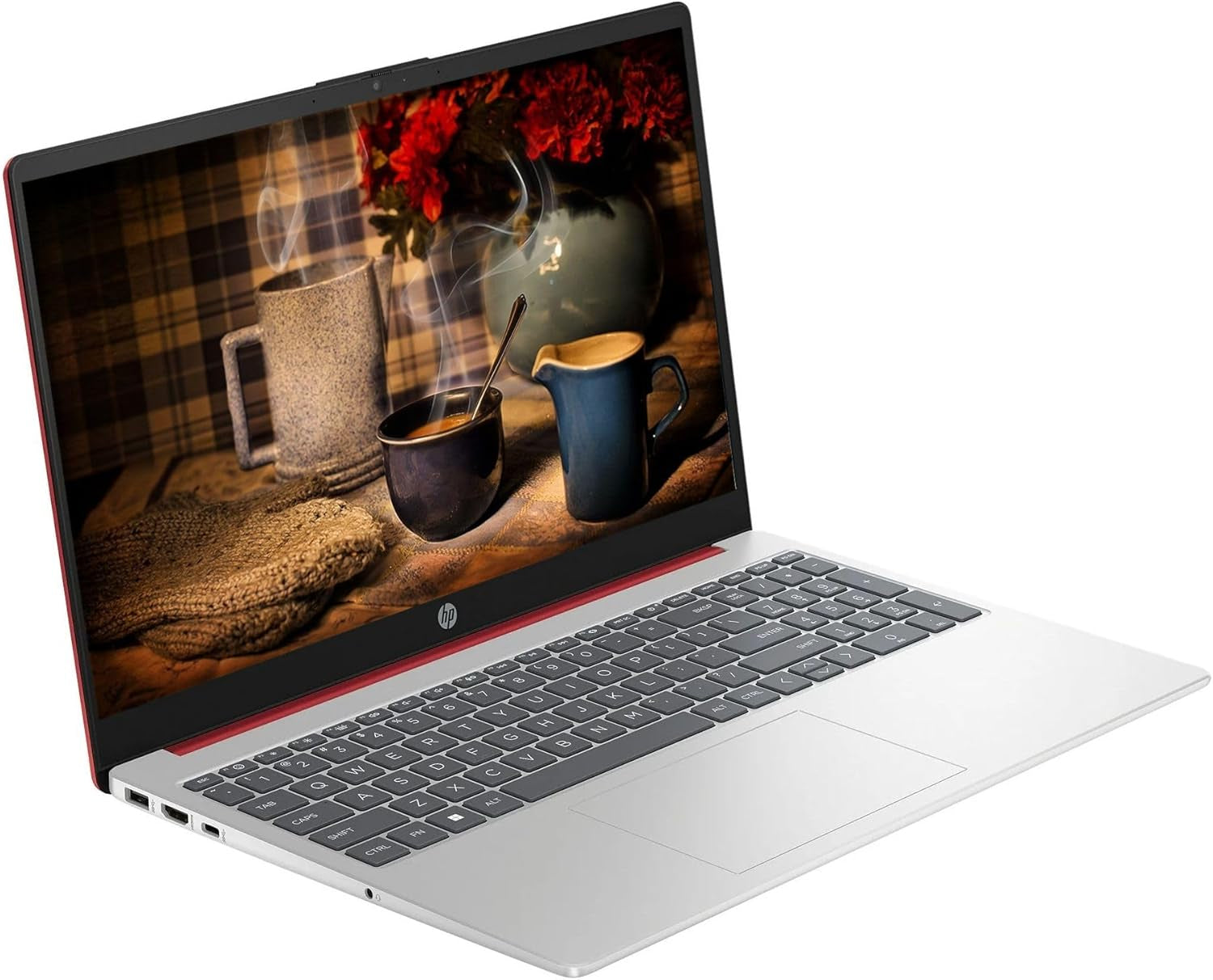 Ai-Powered Windows 11 Laptop (15.6" HD Screen) with Microsoft Office & 1TB Cloud Storage Included for 1-Year| 16GB RAM|128GB SSD & 128GB Portable SSD| Intel 4-Core CPU| Webcam| Wi-Fi|Rk Bundle, Red