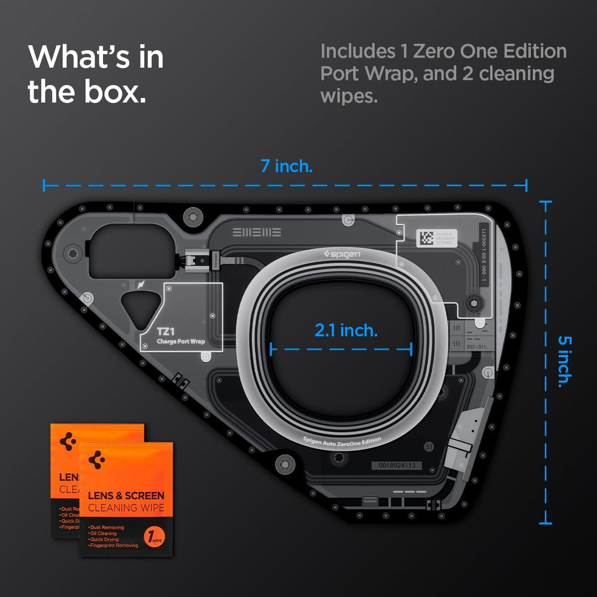 Tapshield Charge Port Wrap Designed for Tesla Model 3 and Y Charge Port [Not Compatible with Model 3 2024 Refresh] - Zero One Edition