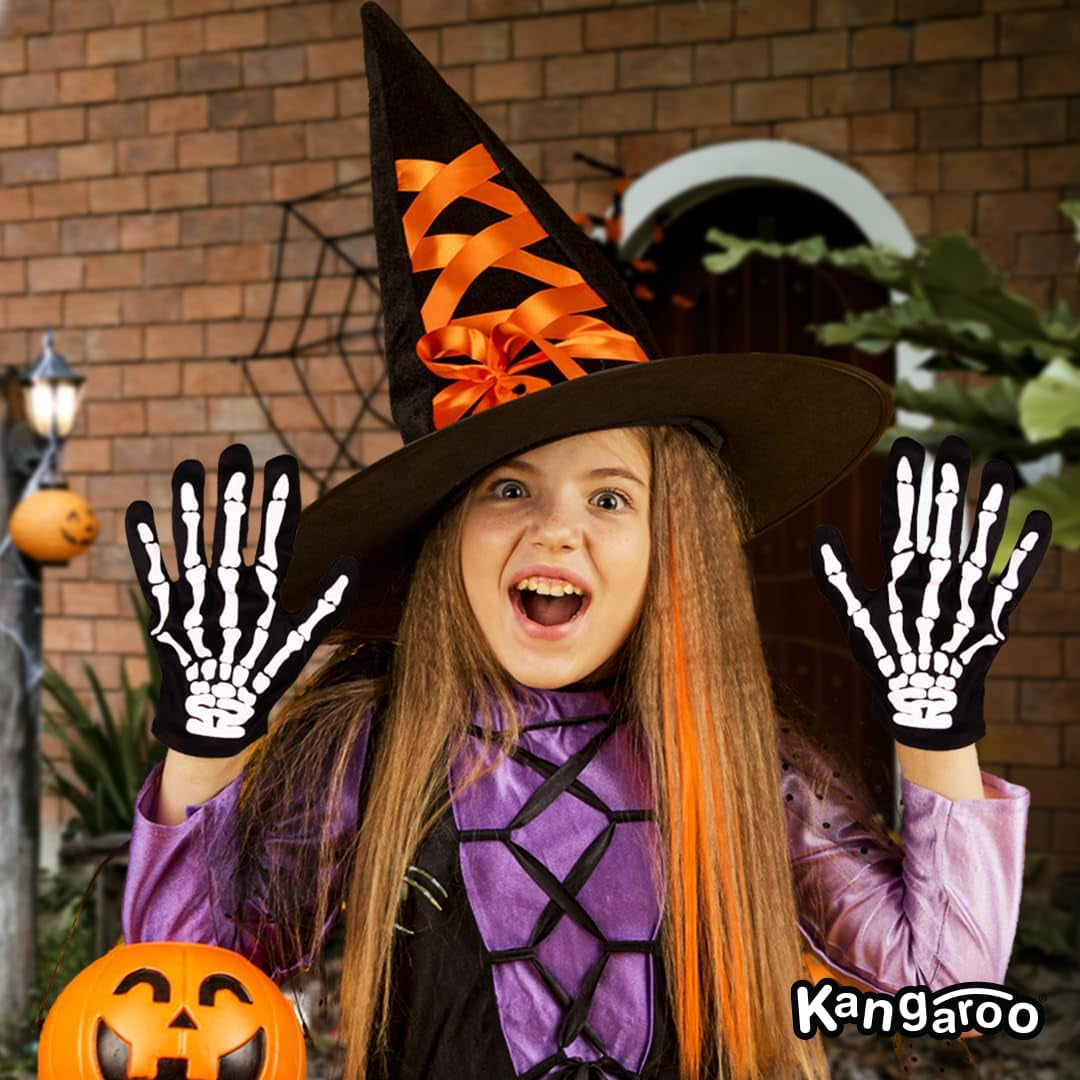 Skeleton Gloves, Skeleton Gloves Men, Reaper Gloves, Bone Gloves, Scary Halloween Costumes Skeleton Gloves, Stretchable Kids Halloween Skull Gloves, White Printed Skeleton Bones Black Gloves